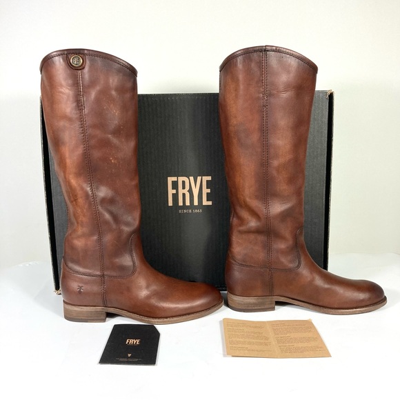 Melissa Button 2 Knee High Boots Cognac Size 6 NEW - Picture 3 of 17